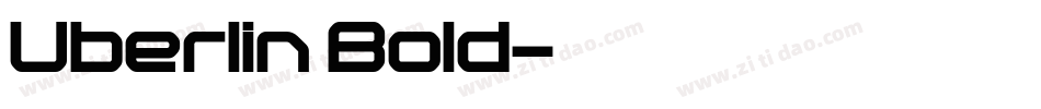 Uberlin Bold字体转换